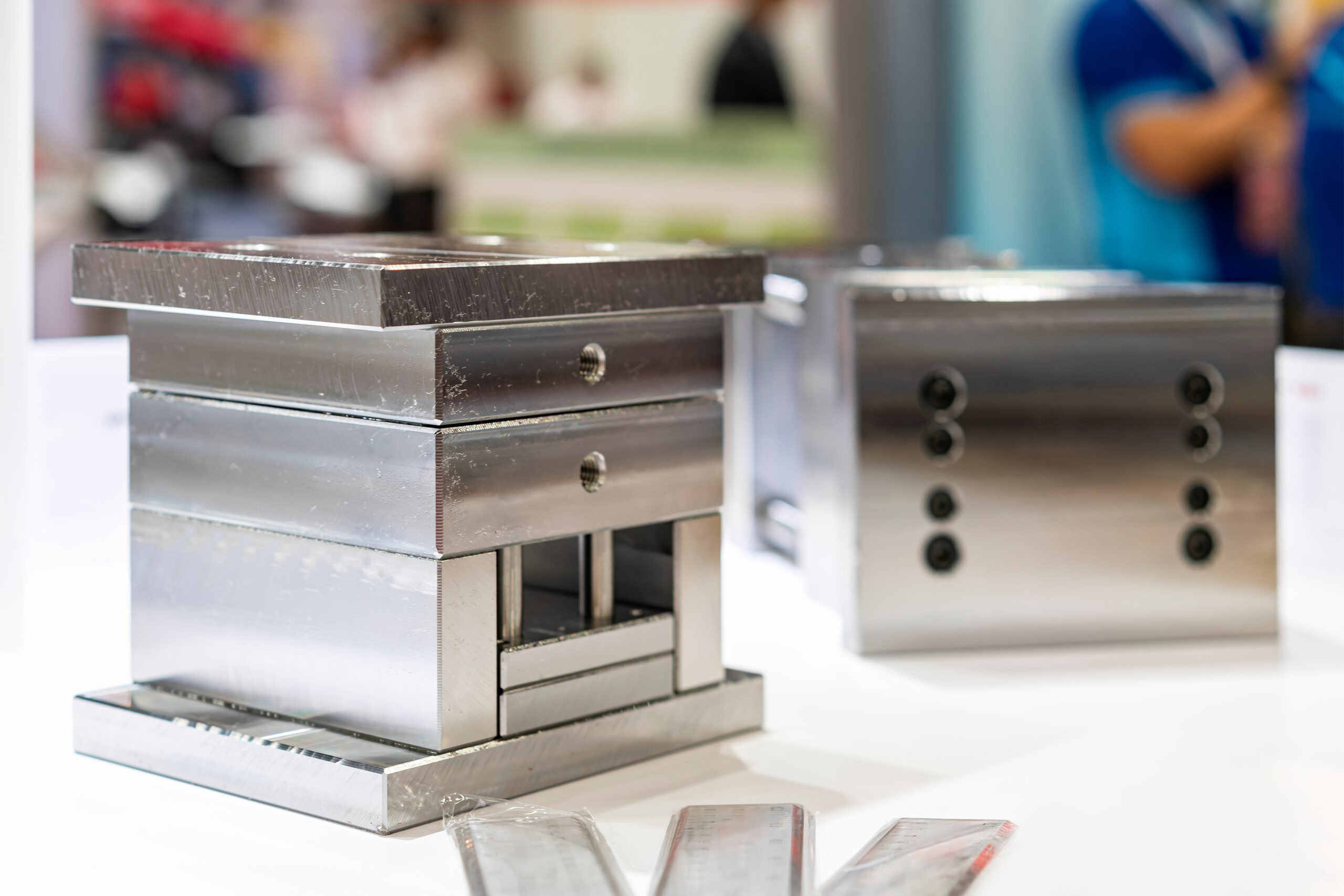 two small plastic injection mould tools 