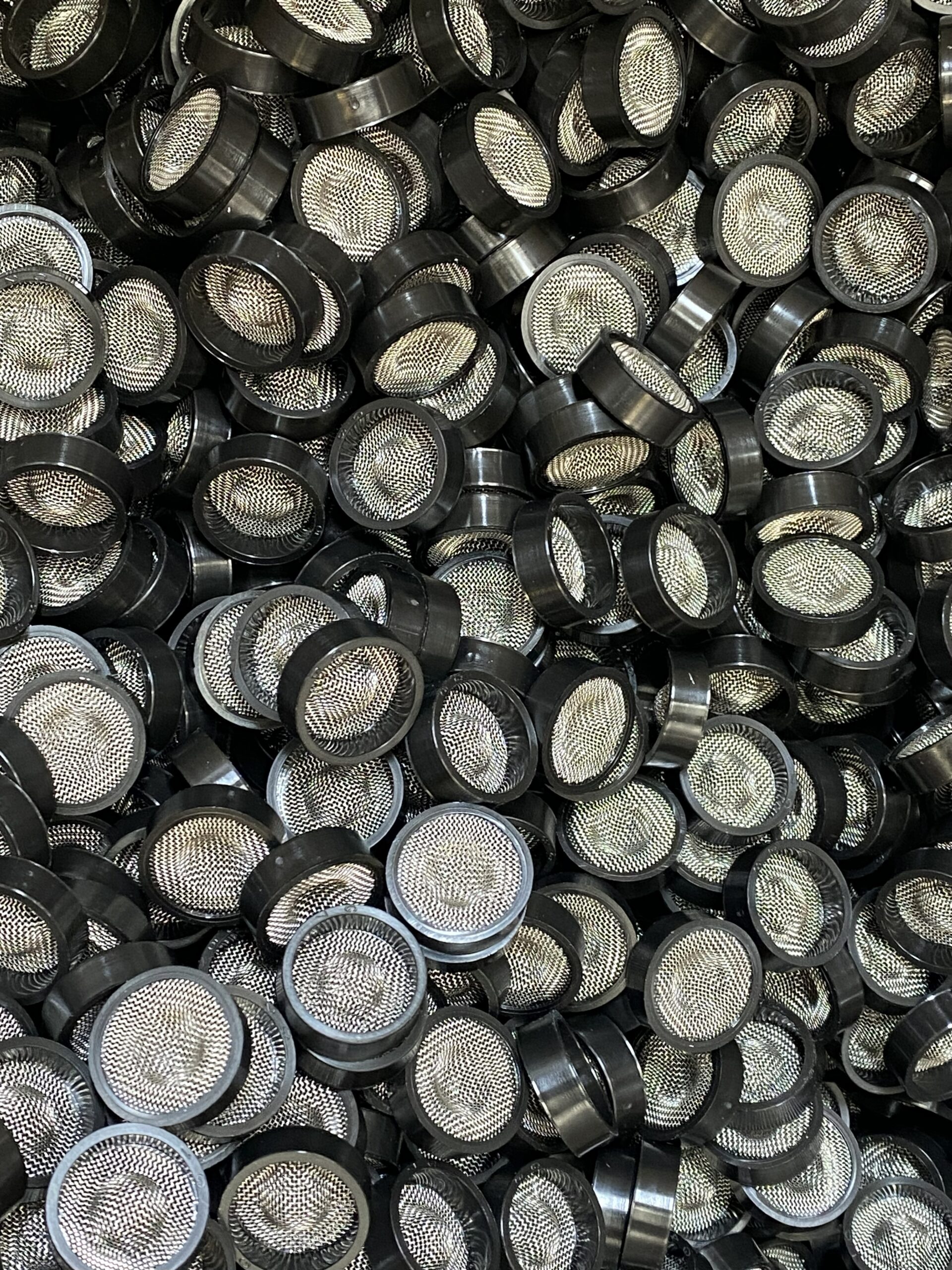 Formed and overmoulded stainless-steel filters made with Global Filters' unique 1-step process